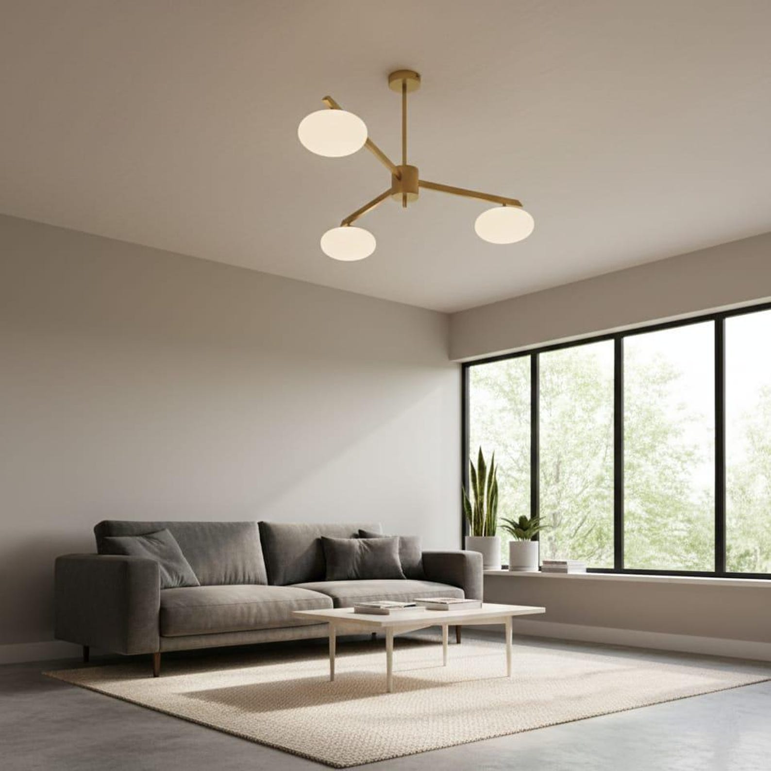 Mid Century Modern Sputnik Chandelier — photo 1