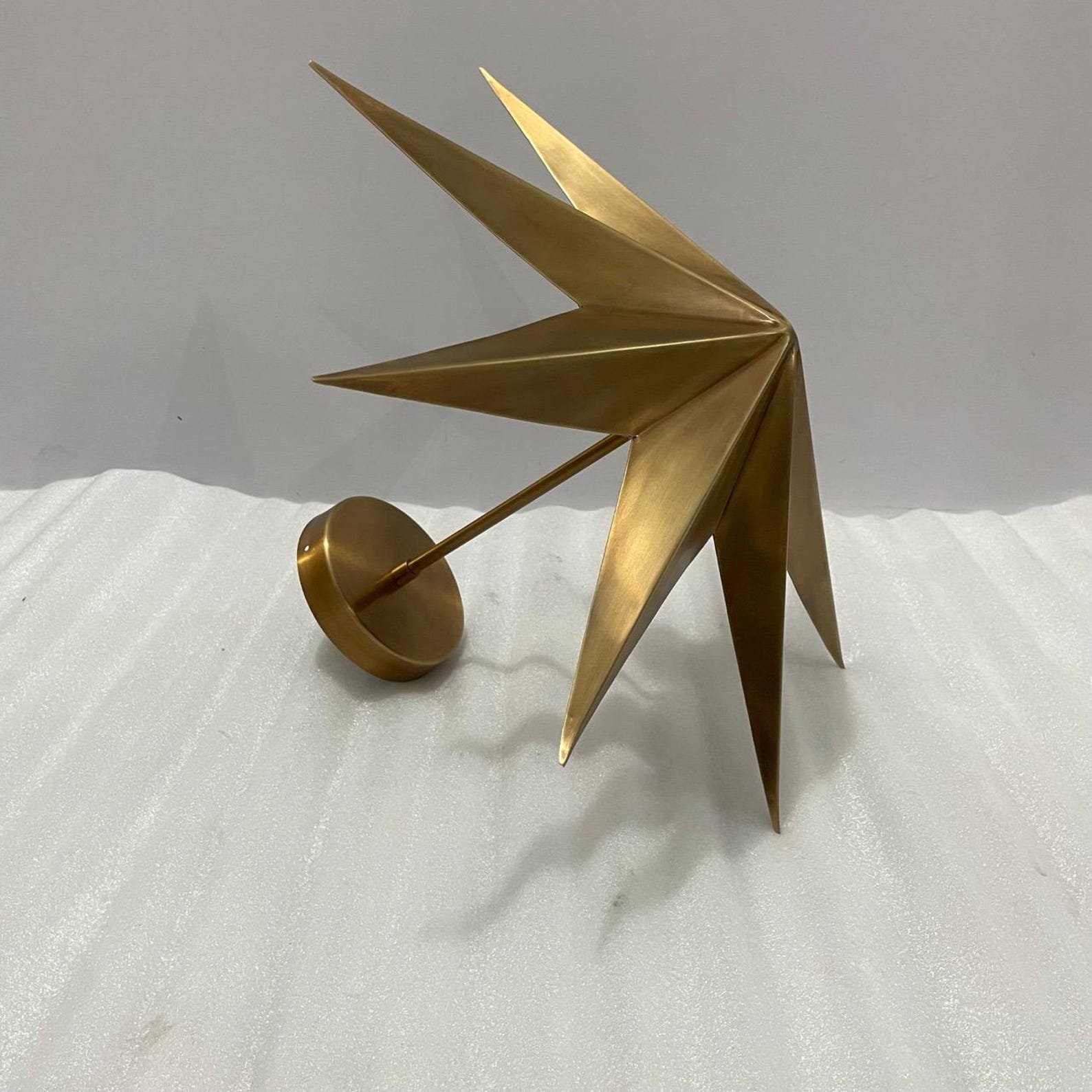 Raw Brass Starburst Sconce — photo 1
