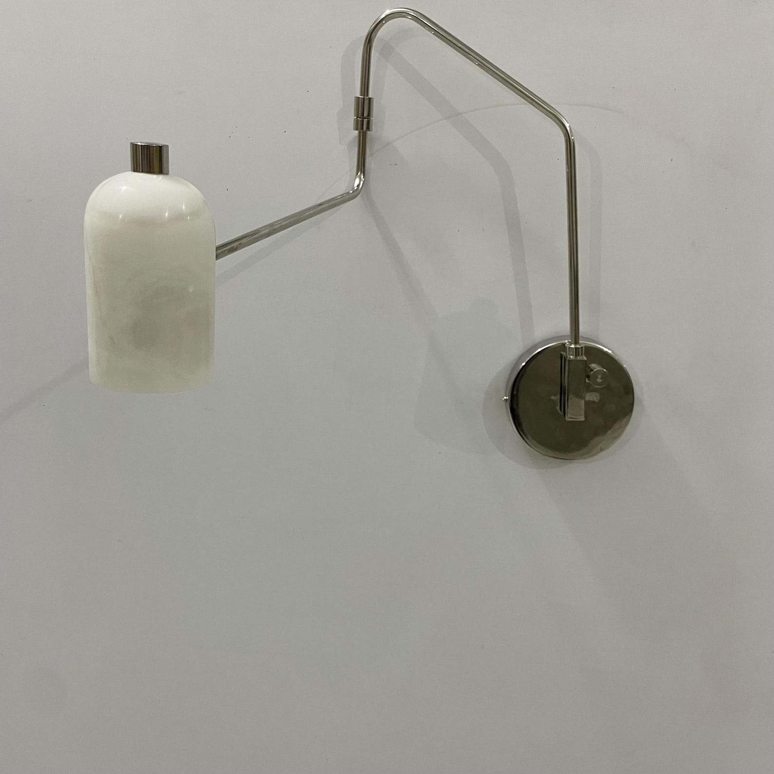 Adjustable Swing Arm Alabaster Wall Sconce — photo 1