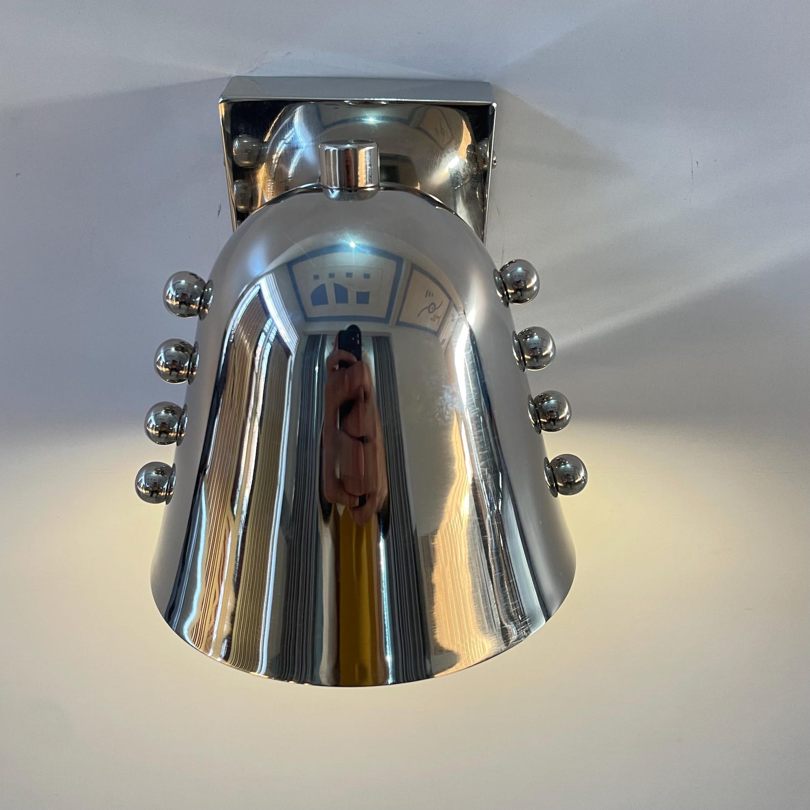 Mid-Century Modern Brass Wall Sconce — Dome Light II — photo 1