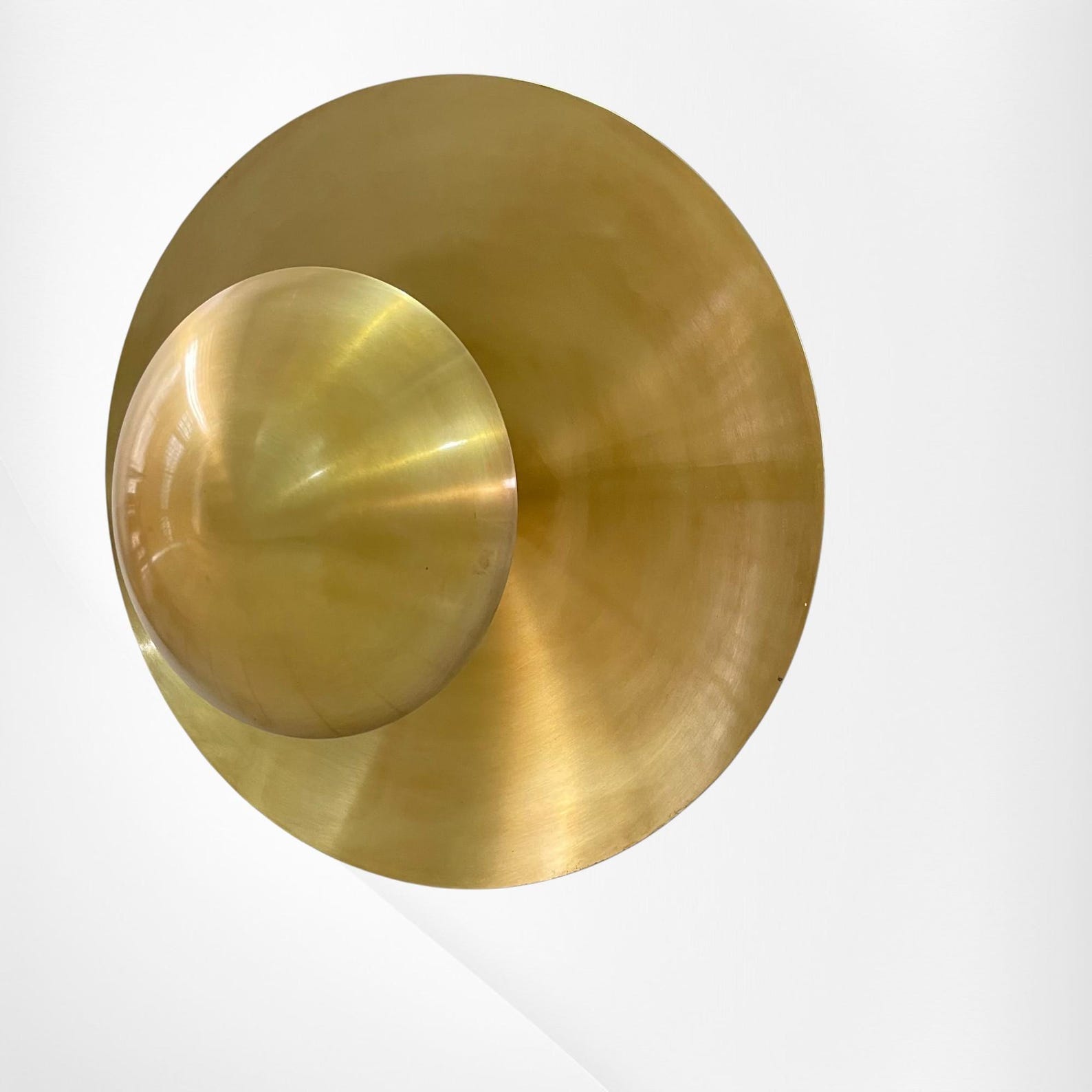 Handmade Circular Brass Wall Sconce — photo 1