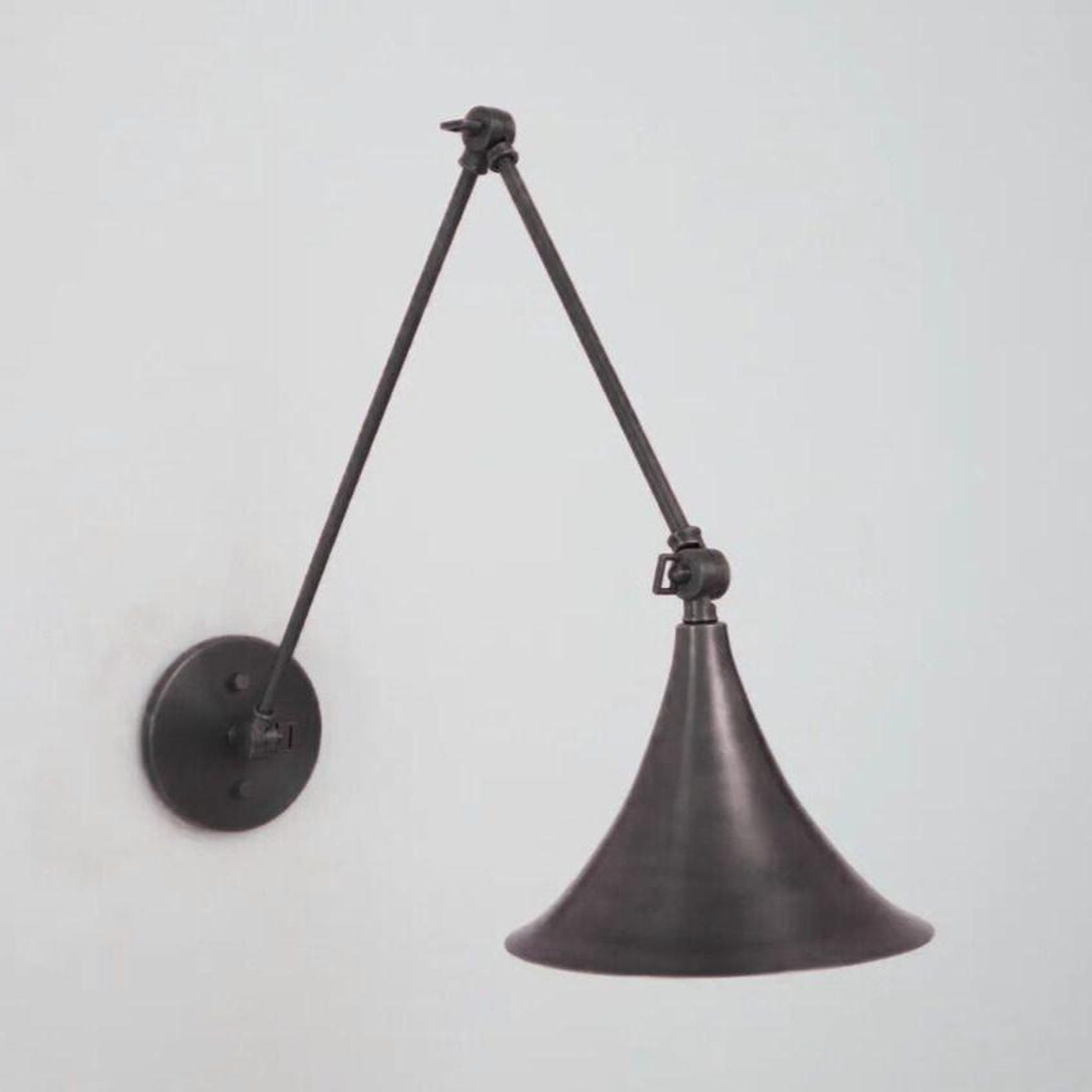 Fixed arm swivel Brass Wall Sconce — photo 1