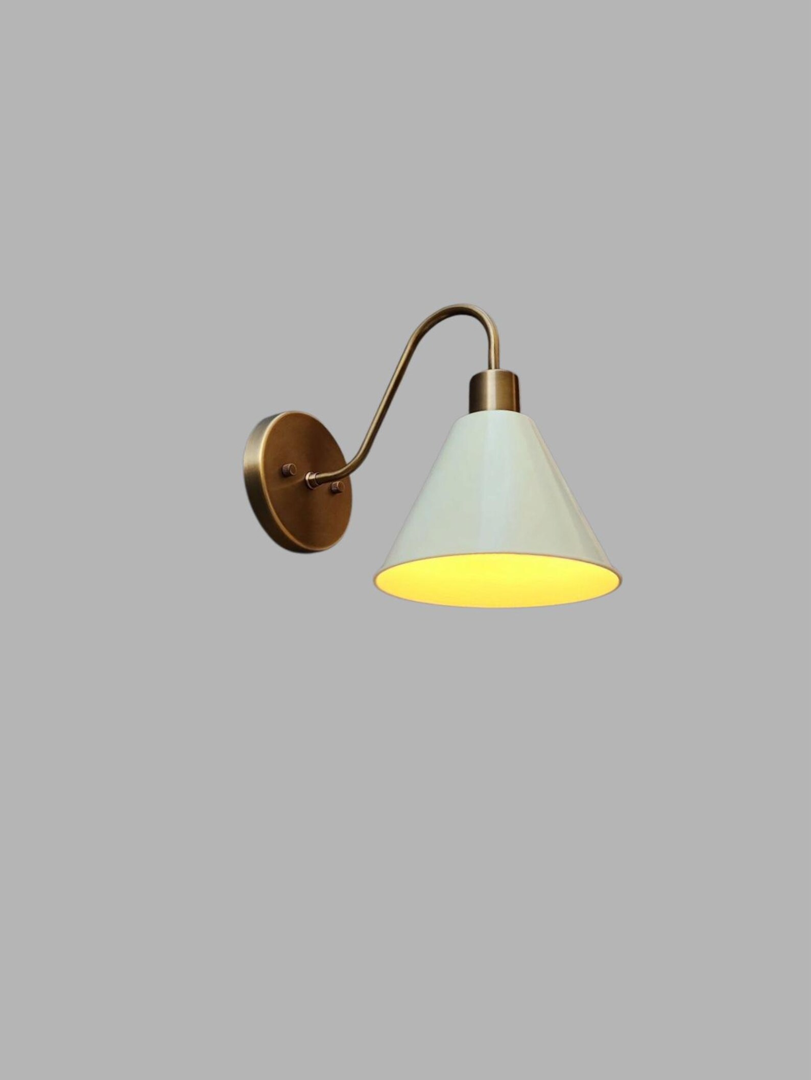 Handcrafted Brass Wall Sconce — Mid-Century Modern Light Fixture — photo 1