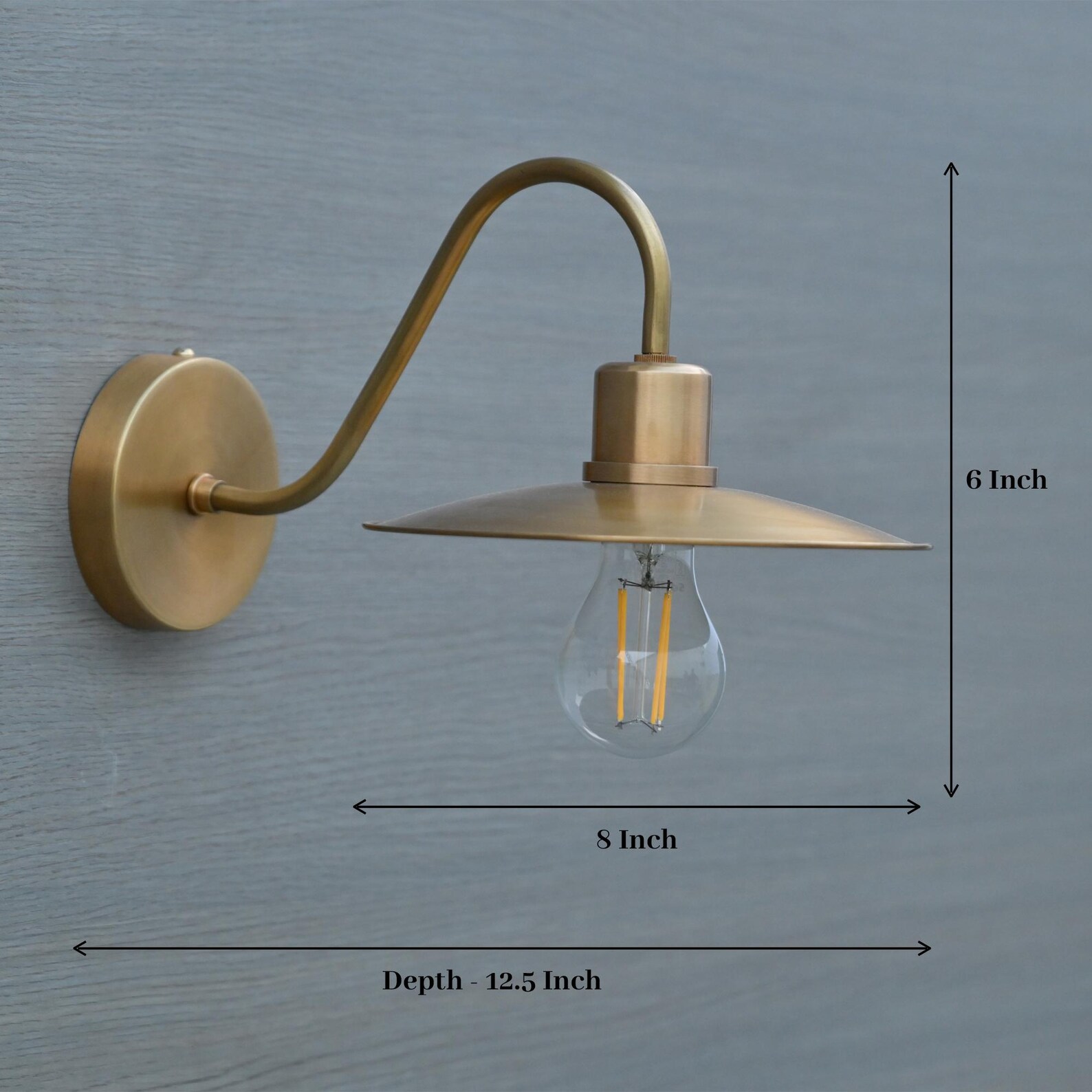 Handmade Brass Barn Wall Sconce — photo 1
