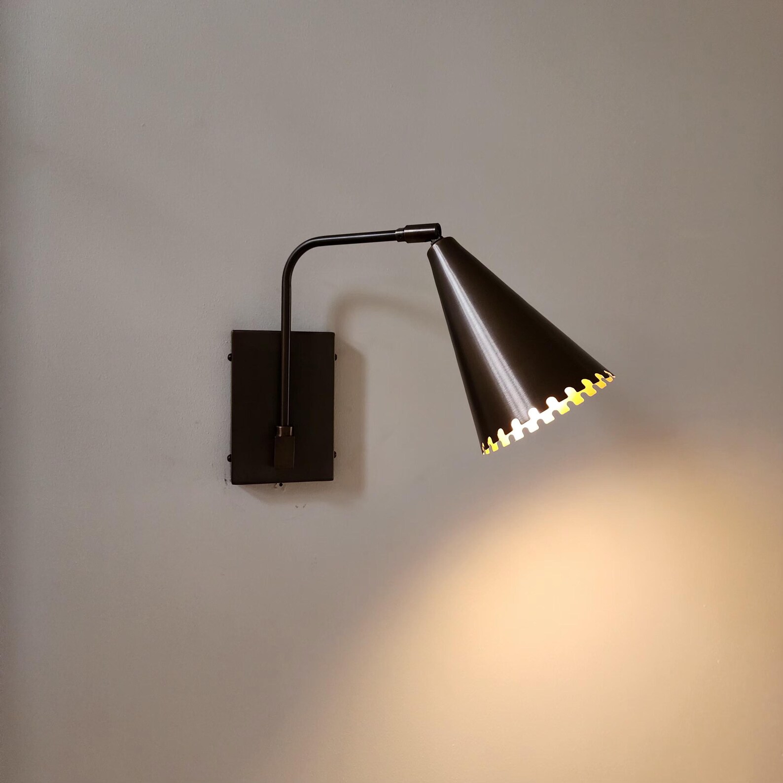 Handcrafted Brass Wall Sconce — Mid-Century Modern Light Fixture II — photo 1