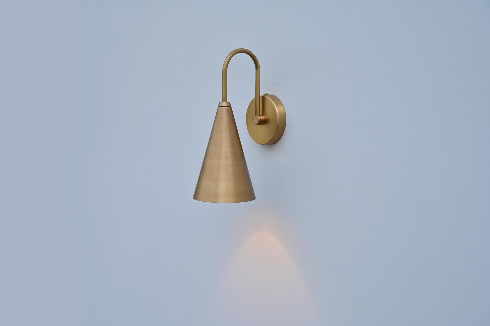 Handcrafted Brass Wall Sconce — Mid-Century Modern Lighting II — photo 1
