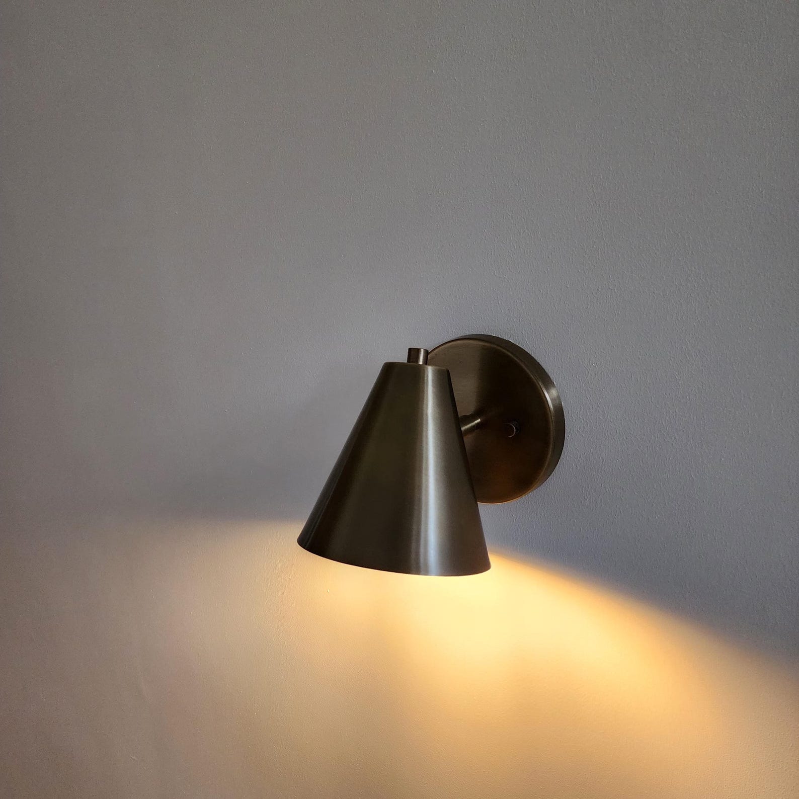 Handcrafted Brass Wall Sconce — Mid-Century Modern Light Fixture III — photo 1